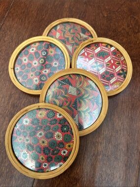 Vintage Pier 1 Imports Coasters, Set of 5